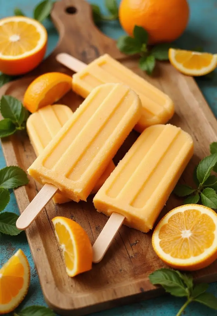28 Gluten-Free Birthday Treats for All Ages - 20. Orange Creamsicle Popsicles