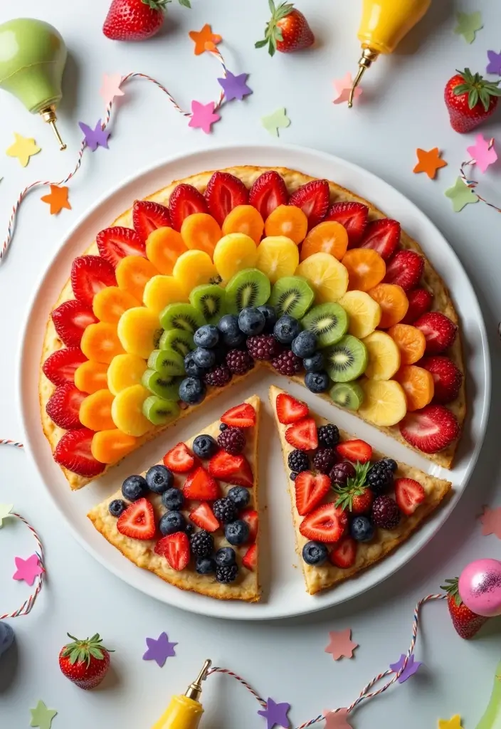 28 Gluten-Free Birthday Treats for All Ages - 5. Rainbow Fruit Pizza