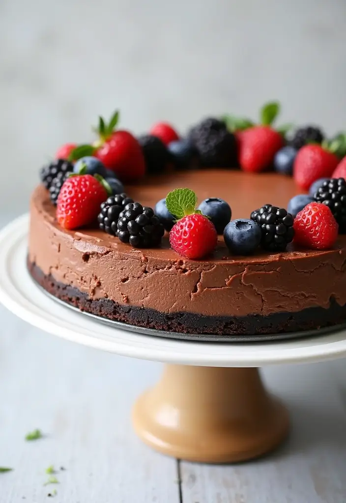 28 Gluten-Free Desserts for Celebrations - 21. No-Bake Chocolate Cheesecake