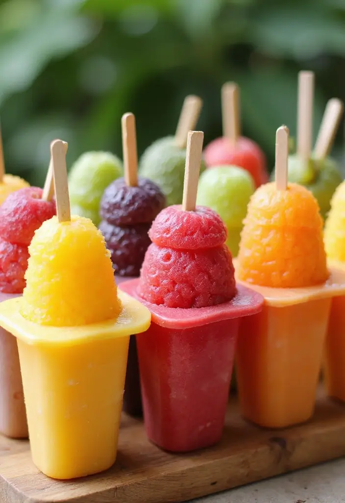 28 Gluten-Free Desserts for Celebrations - 22. Rainbow Fruit Popsicles