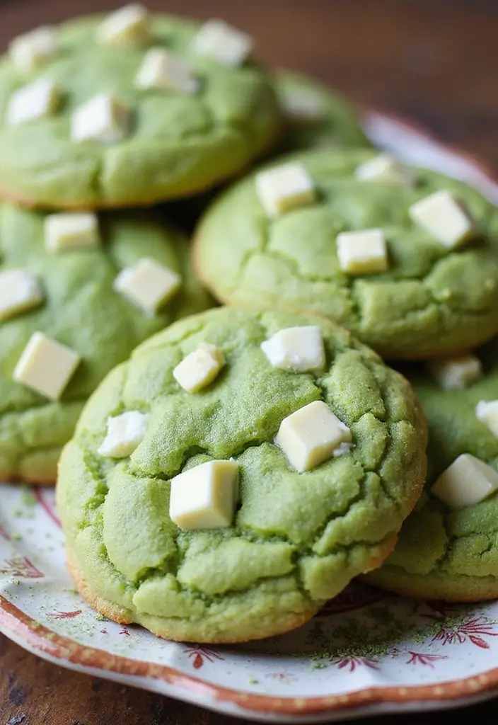 28 Gluten-Free Holiday Cookie Recipes - 7. Matcha White Chocolate Cookies