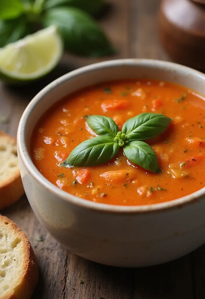 28 Gluten-Free Low-Calorie Dinners Under 400 Calories - 10. Tomato Basil Soup