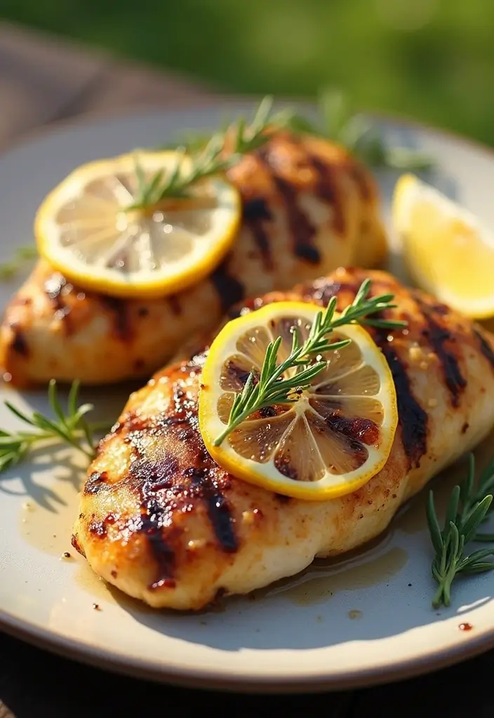 28 Gluten-Free Low-Calorie Dinners Under 400 Calories - 11. Lemon Rosemary Grilled Chicken