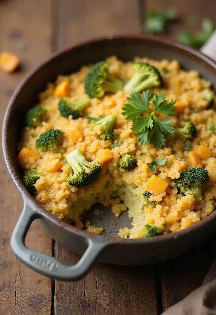 28 Gluten-Free Low-Calorie Dinners Under 400 Calories - 15. Broccoli & Cheddar Quinoa Bake