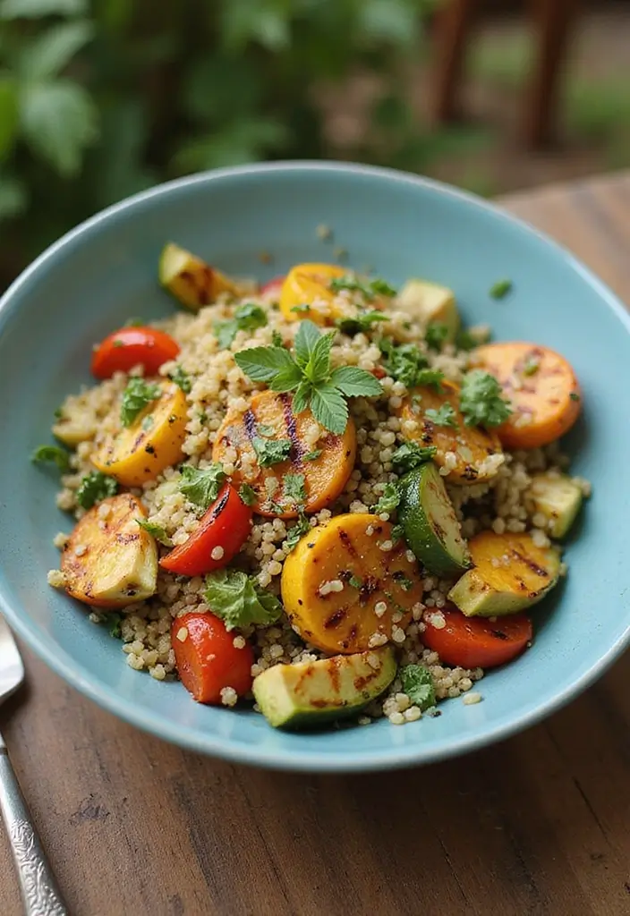 28 Gluten-Free Low-Calorie Dinners Under 400 Calories - 19. Grilled Vegetable Quinoa Salad