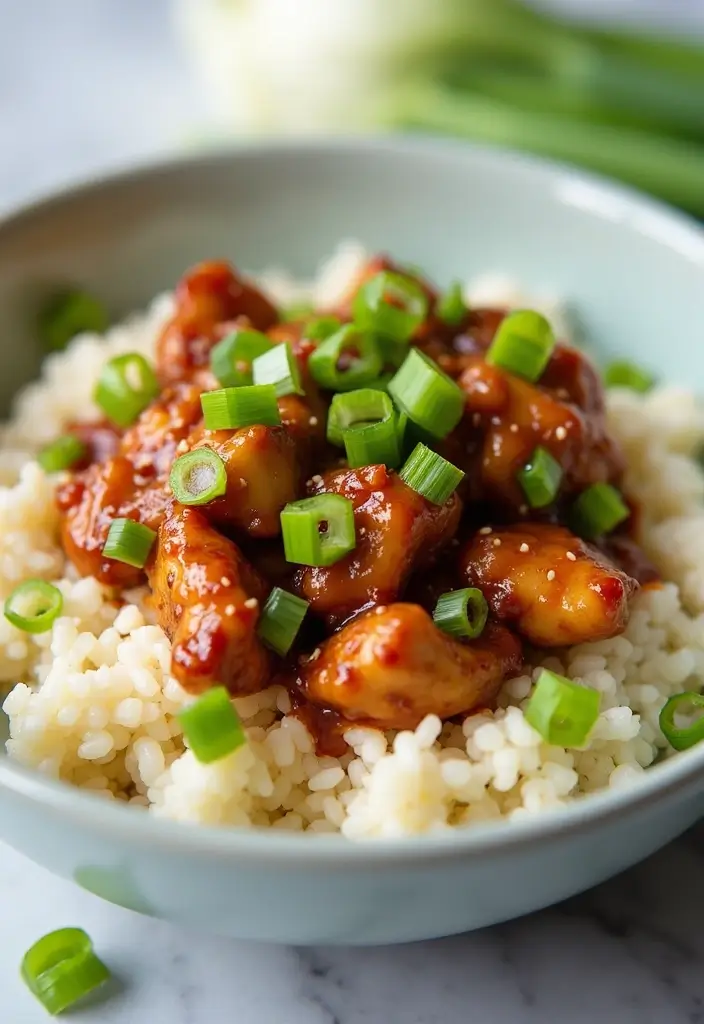 28 Gluten-Free Low-Calorie Dinners Under 400 Calories - 20. Teriyaki Chicken & Cauliflower Rice