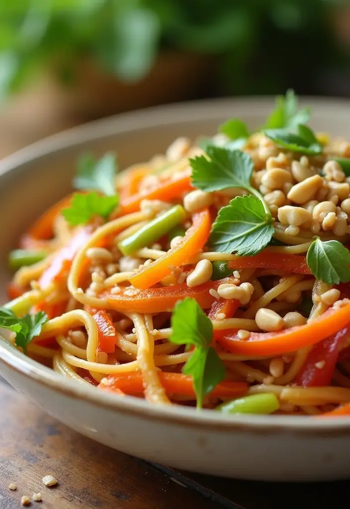 28 Gluten-Free Low-Calorie Dinners Under 400 Calories - 26. Thai Peanut Noodle Salad