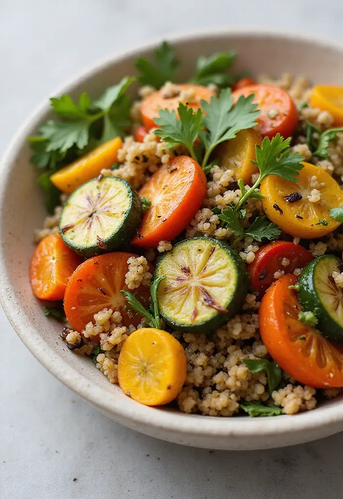 28 Gluten-Free Lunchbox Ideas for Work or School - 1. Quinoa Salad with Roasted Vegetables