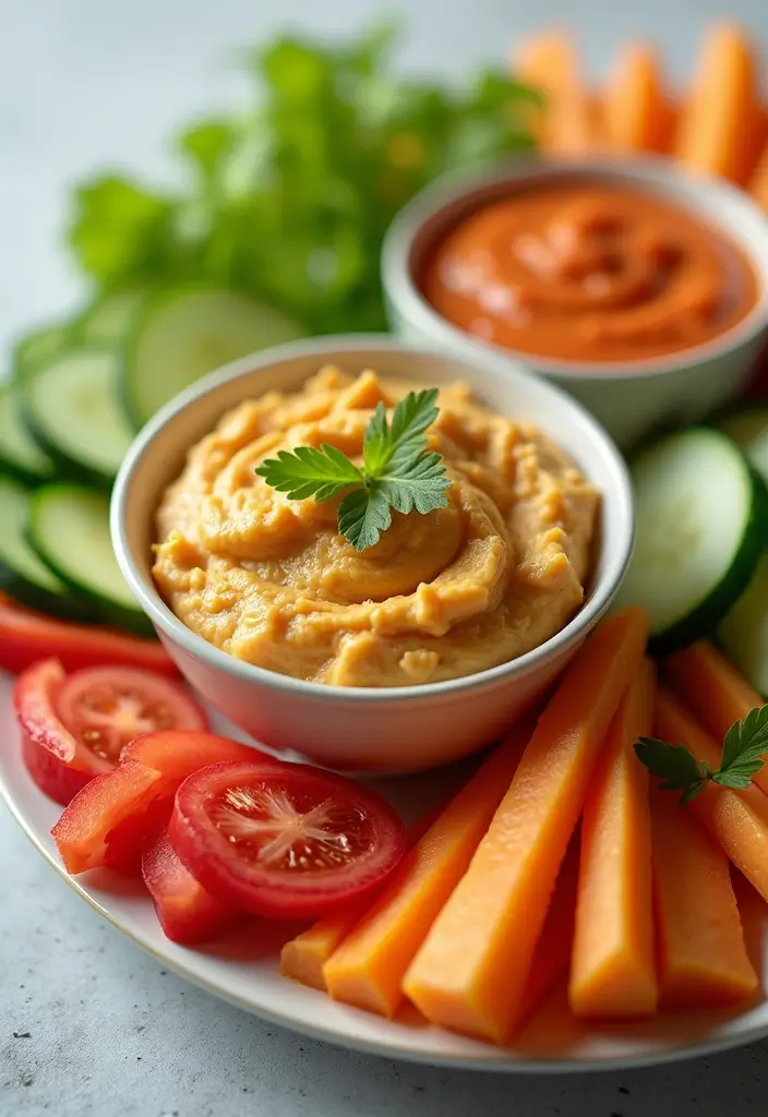 28 Gluten-Free Lunchbox Ideas for Work or School - 11. Hummus and Veggie Snack Packs