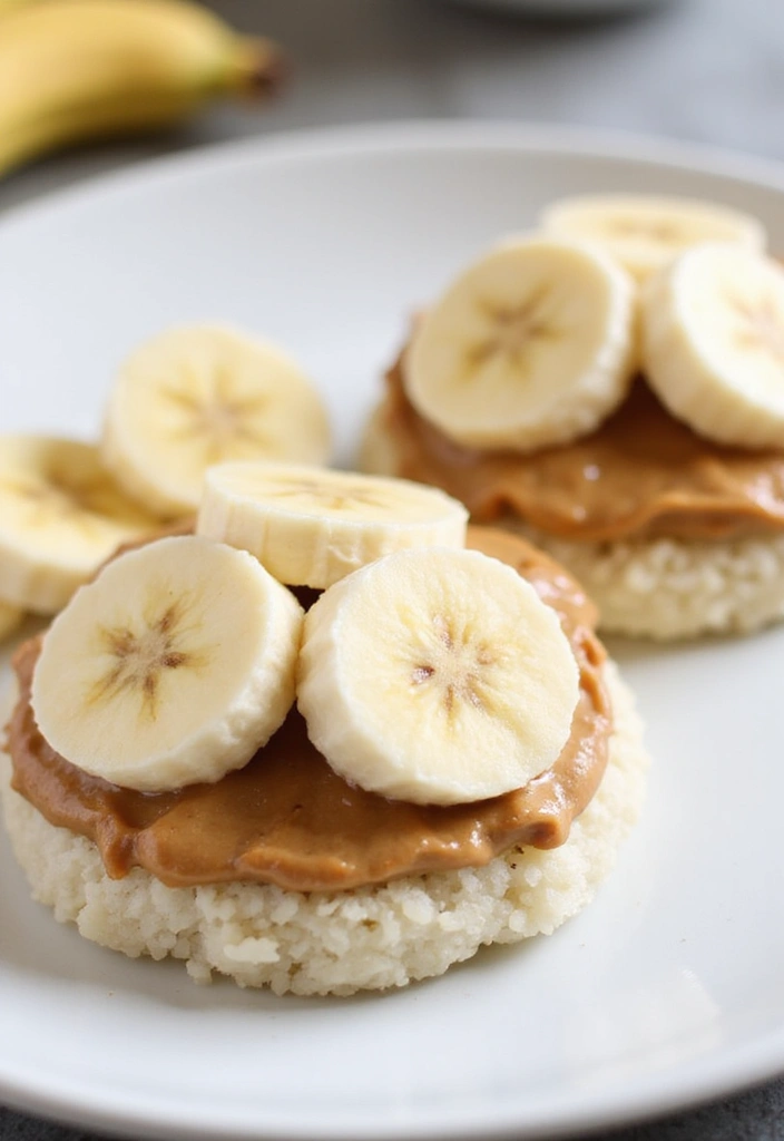 28 Gluten-Free Lunchbox Ideas for Work or School - 12. Peanut Butter Banana Rice Cakes