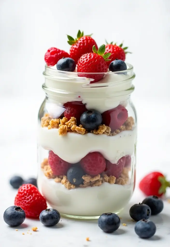 28 Gluten-Free Lunchbox Ideas for Work or School - 14. Greek Yogurt Parfait with Berries