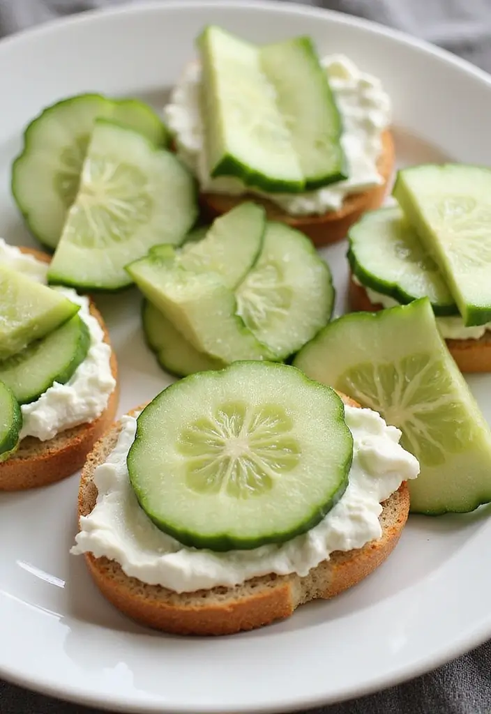 28 Gluten-Free Lunchbox Ideas for Work or School - 20. Cucumber and Cream Cheese Sandwiches