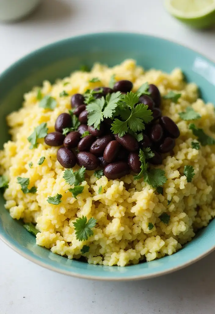 28 Gluten-Free Lunchbox Ideas for Work or School - 23. Cilantro Lime Rice with Beans