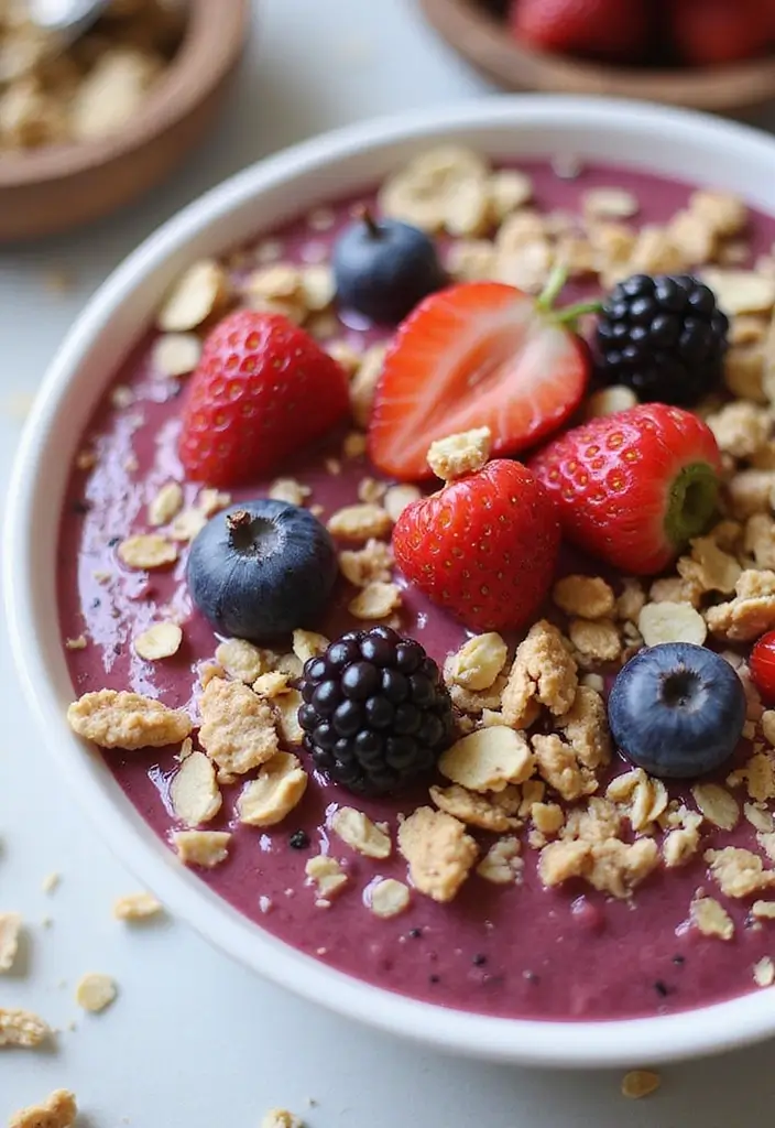 28 Gluten-Free Lunchbox Ideas for Work or School - 24. Berry Smoothie Bowl
