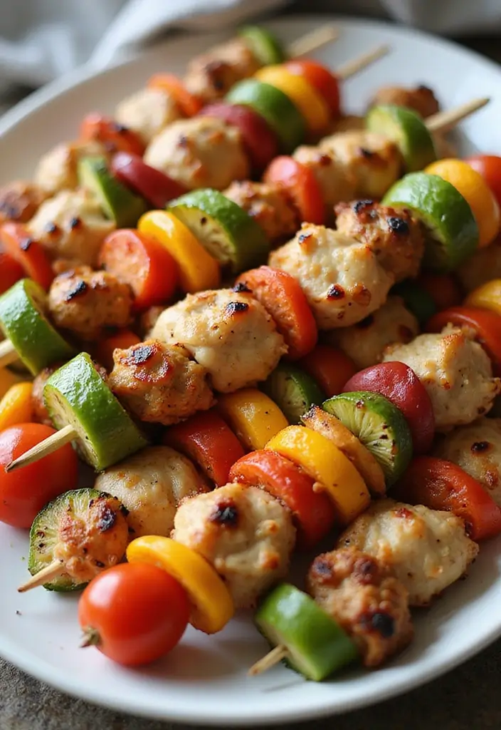 28 Gluten-Free Lunchbox Ideas for Work or School - 26. Grilled Chicken and Veggie Skewers