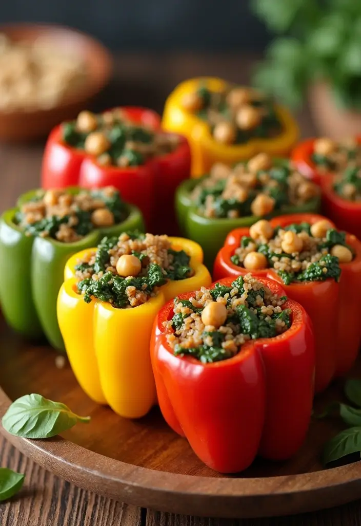 28 Gluten-Free Meal Plans for a Health Reset - 12. Chickpea and Spinach Stuffed Peppers