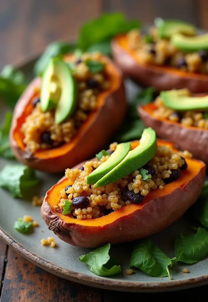 28 Gluten-Free Meal Plans for a Health Reset - 19. Quinoa and Black Bean Stuffed Sweet Potatoes