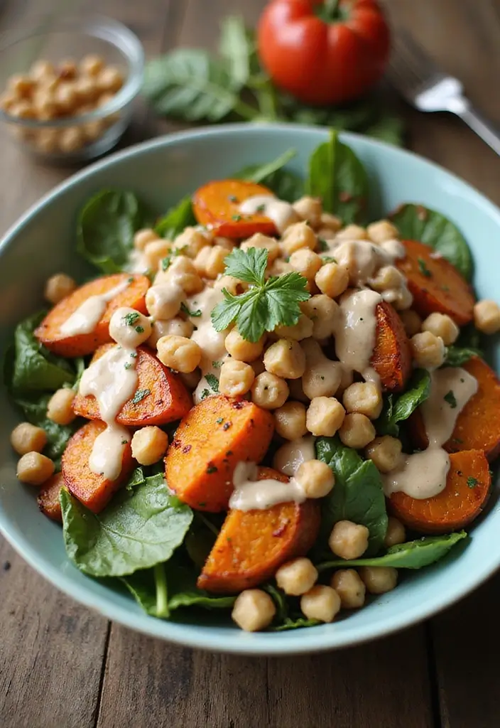 28 Gluten-Free Meal Plans for a Health Reset - 2. Savory Sweet Potato and Chickpea Salad