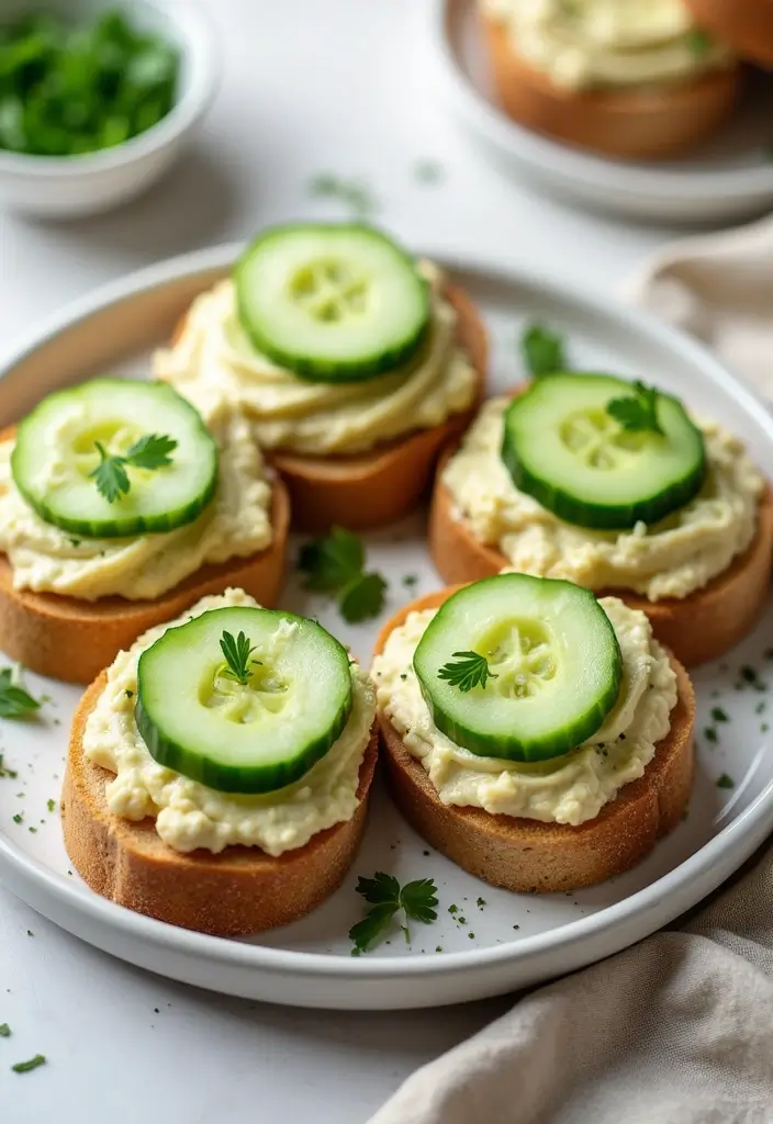 28 Gluten-Free Meal Plans for a Health Reset - 28. Cucumber and Hummus Sandwiches
