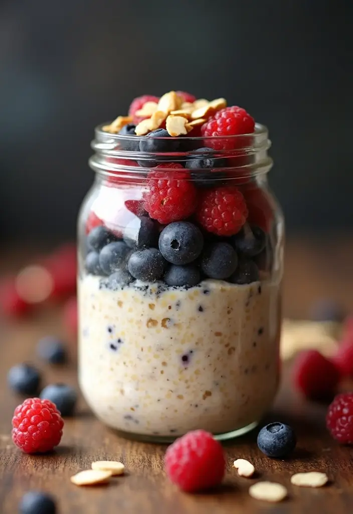 28 Gluten-Free Meal Plans for a Health Reset - 9. Overnight Oats with Almonds and Berries