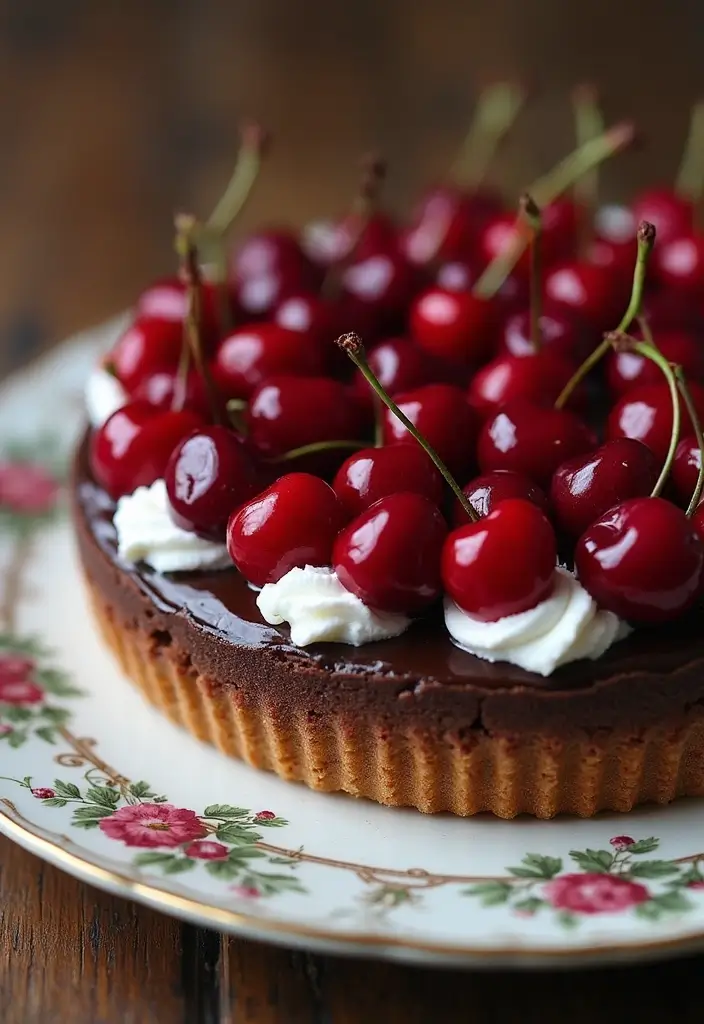 28 Gluten-Free Pies and Tarts for Sweet Moments - 13. Chocolate Cherry Tart