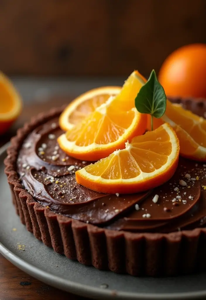 28 Gluten-Free Pies and Tarts for Sweet Moments - 18. Chocolate Orange Tart