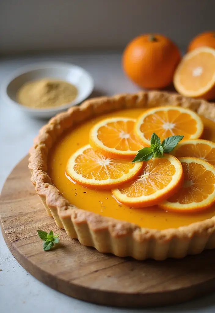 28 Gluten-Free Pies and Tarts for Sweet Moments - 20. Orange Cardamom Tart