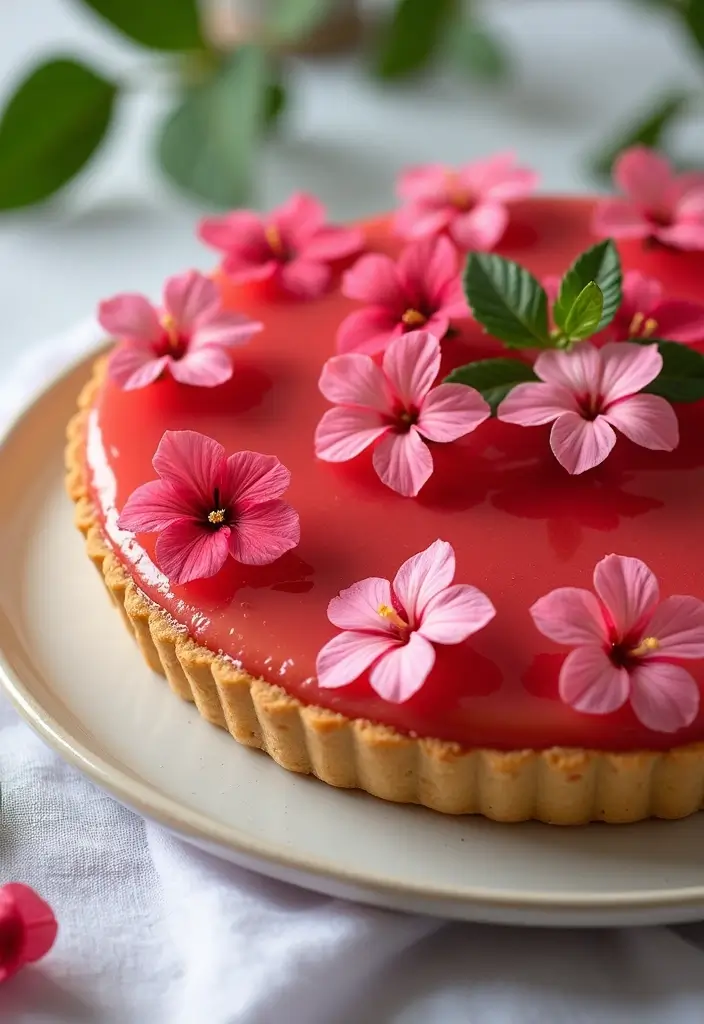 28 Gluten-Free Pies and Tarts for Sweet Moments - 24. Hibiscus Tart