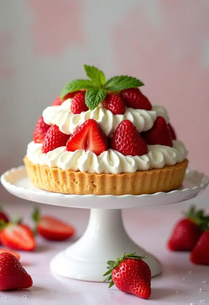 28 Gluten-Free Pies and Tarts for Sweet Moments - 5. Strawberry Shortcake Tart