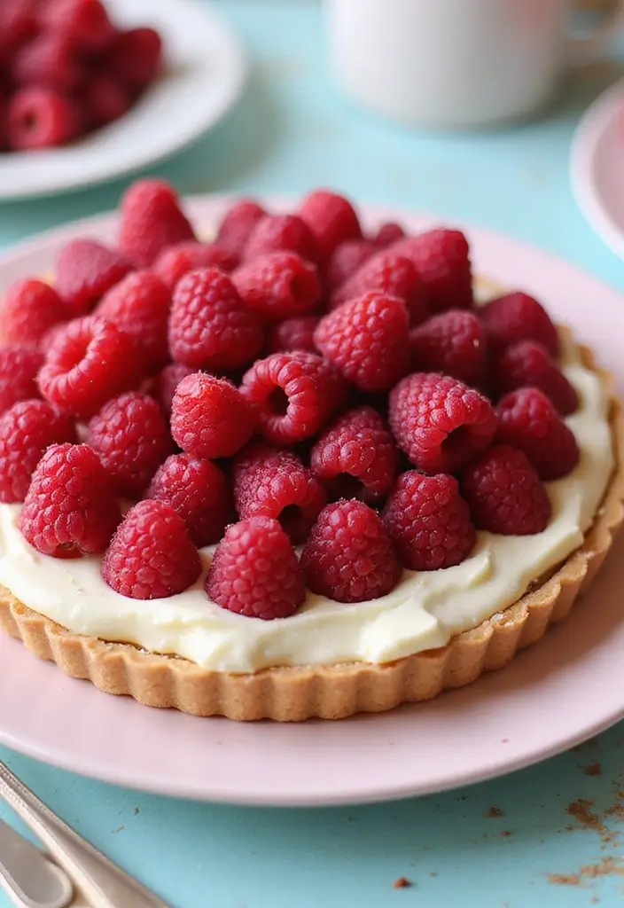 28 Gluten-Free Pies and Tarts for Sweet Moments - 7. Raspberry Cream Cheese Tart