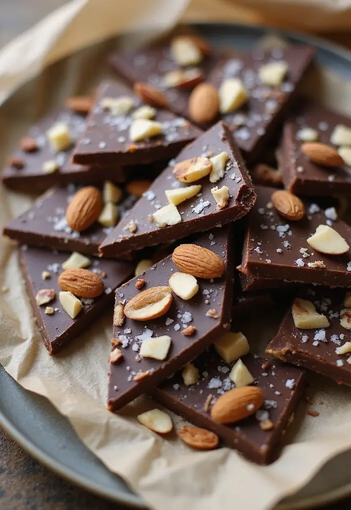 28 Gluten-Free Potluck Desserts That Impress - 13. Chocolate Almond Bark