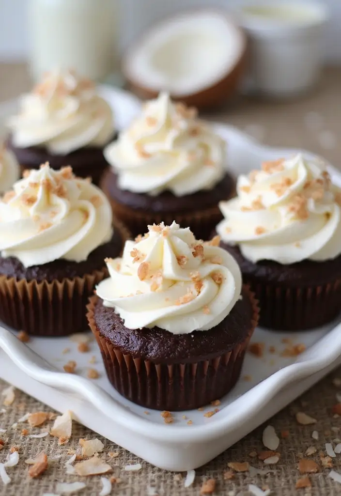 28 Gluten-Free Potluck Desserts That Impress - 26. Chocolate Coconut Cupcakes