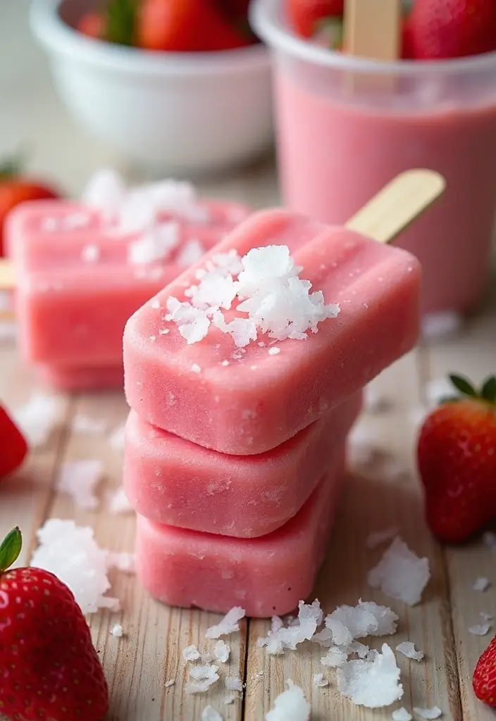 28 Gluten-Free Potluck Desserts That Impress - 27. Strawberry Coconut Popsicles