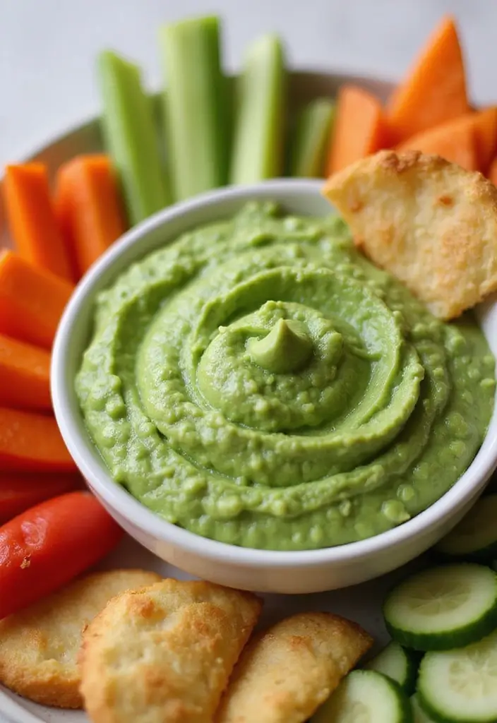 28 Gluten-Free Protein Snacks for Post-Workout - 16. Green Pea Protein Dip