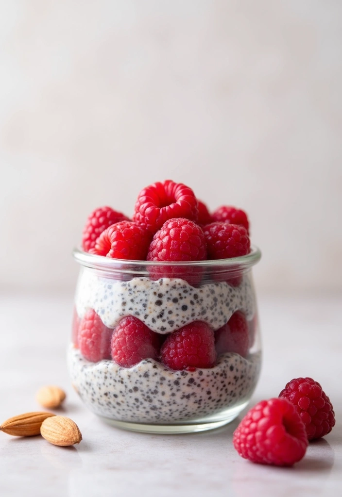 28 Gluten-Free Protein Snacks for Post-Workout - 26. Raspberry Almond Chia Pudding
