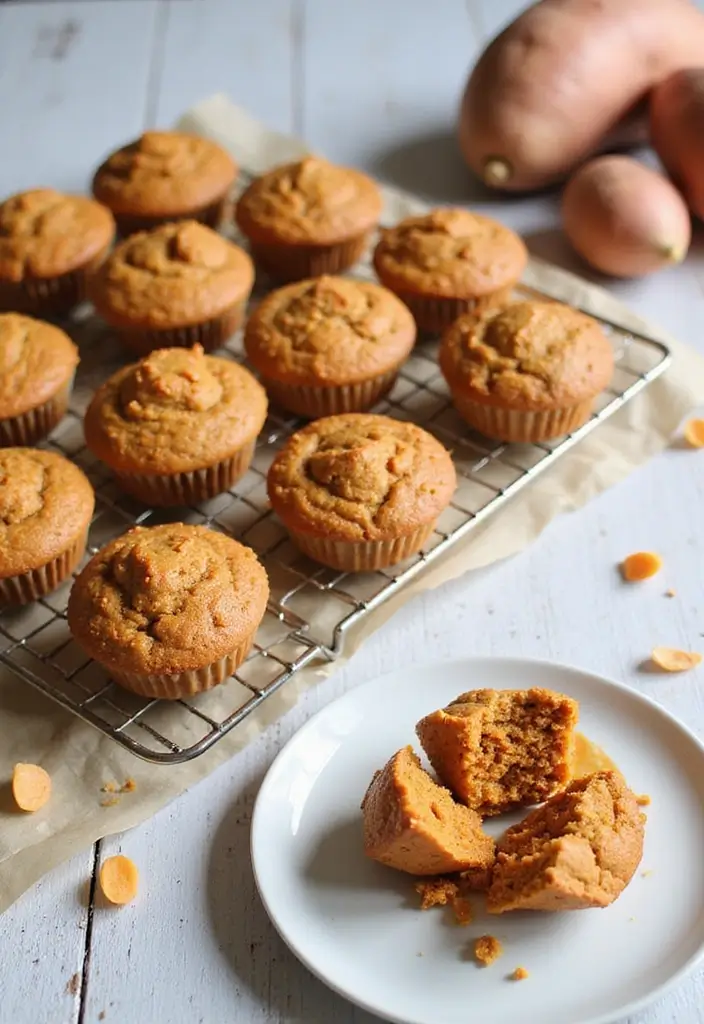 28 Gluten-Free Protein Snacks for Post-Workout - 7. Sweet Potato Protein Muffins