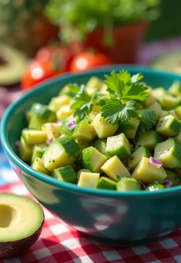 28 Gluten-Free Recipes for Family Weekends - 21. Cucumber and Avocado Salad