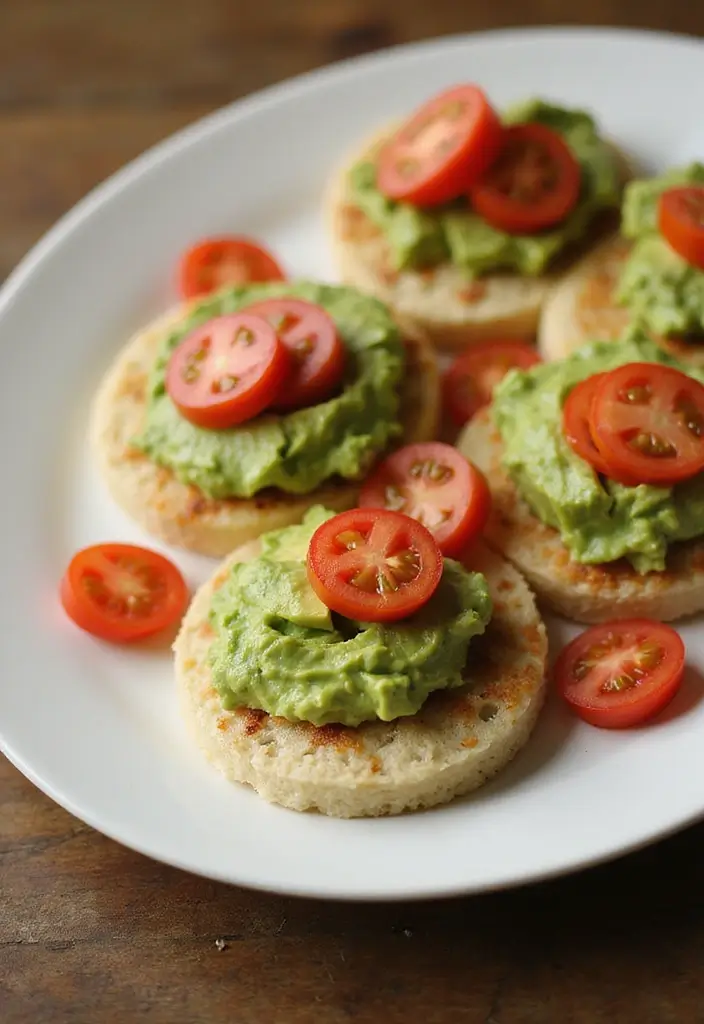 28 Gluten-Free Sandwich Ideas Without Bread - 13. Avocado & Tomato Rice Cakes