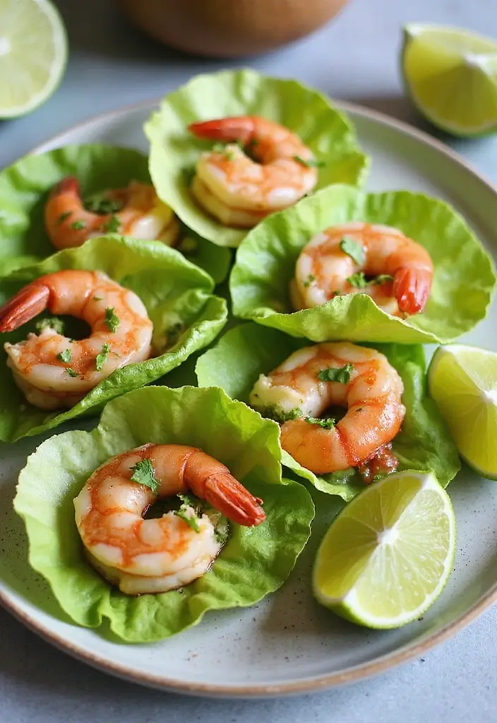 28 Gluten-Free Sandwich Ideas Without Bread - 25. Prawn and Avocado Lettuce Wraps