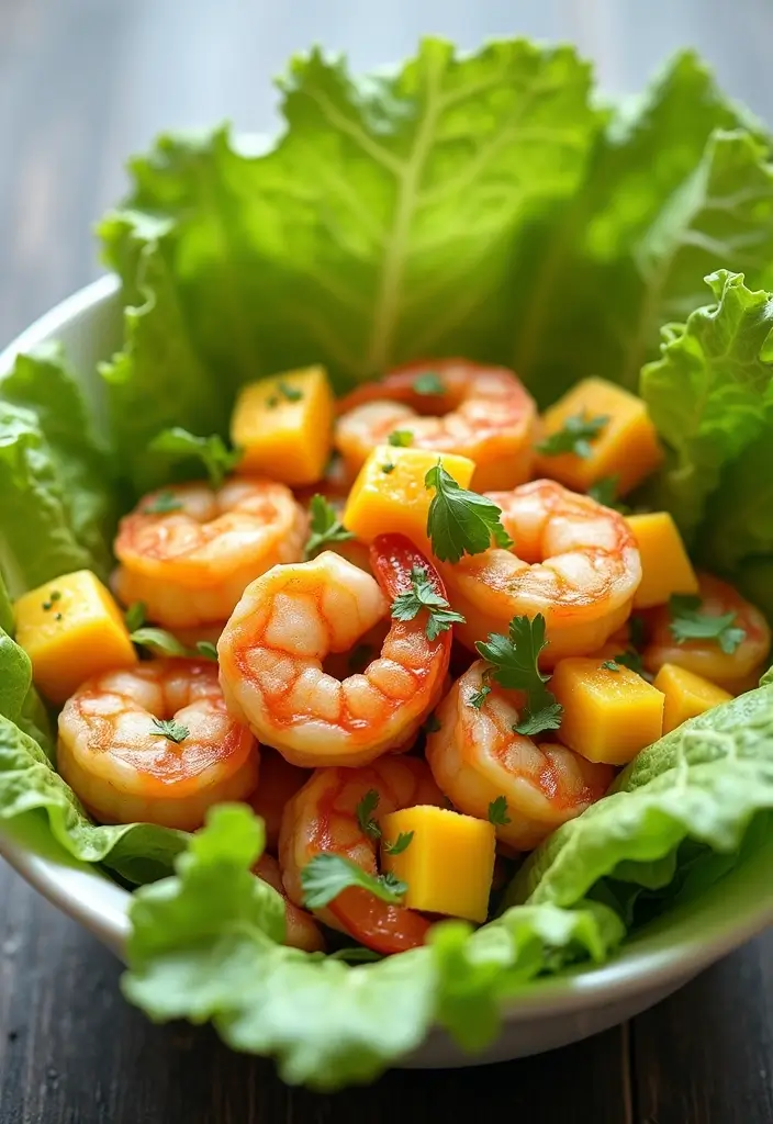 28 Gluten-Free Sandwich Ideas Without Bread - 26. Shrimp and Mango Salad Wraps