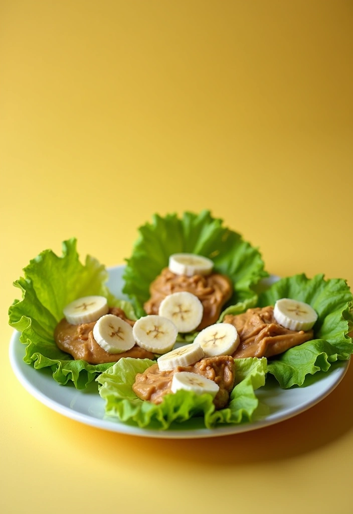 28 Gluten-Free Sandwich Ideas Without Bread - 28. Peanut Butter Banana Lettuce Wraps
