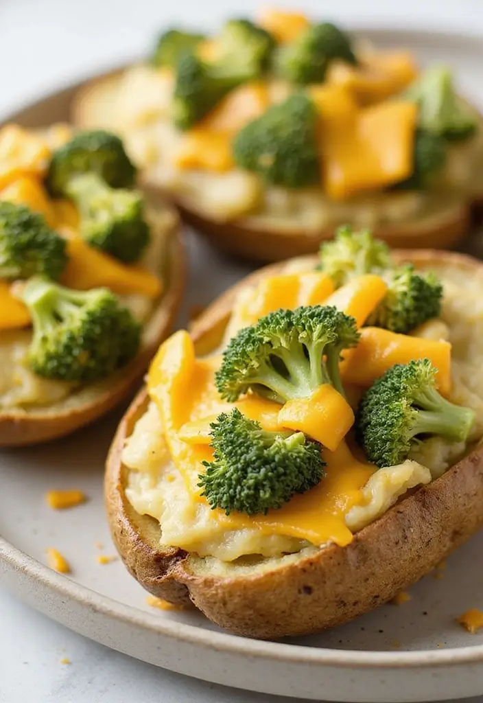 28 Gluten-Free School Lunch Ideas Kids Will Eat - 26. Broccoli & Cheese Stuffed Potatoes
