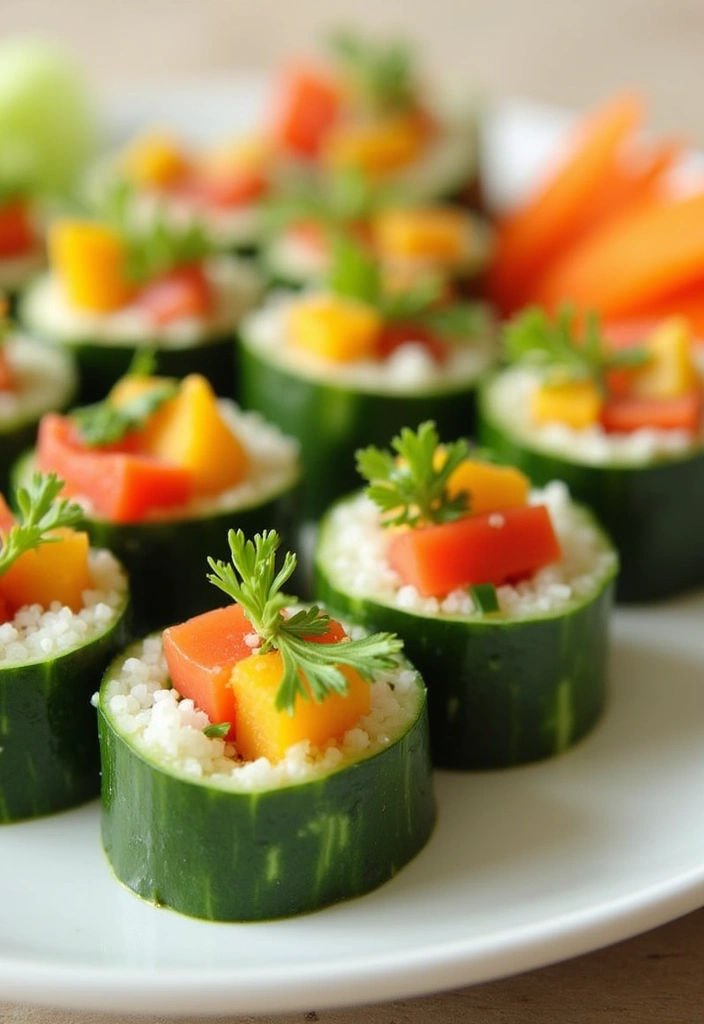28 Gluten-Free School Lunch Ideas Kids Will Eat - 27. Cucumber Sushi Rolls