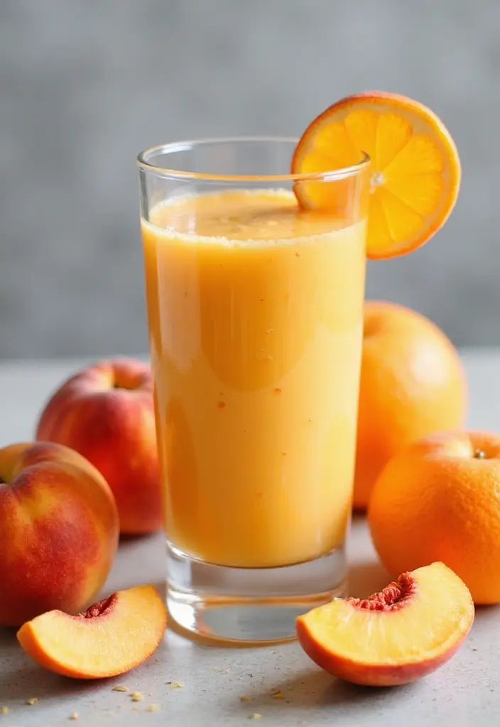 28 Gluten-Free Smoothies for Energy & Immunity - 16. Fuzzy Navel Smoothie