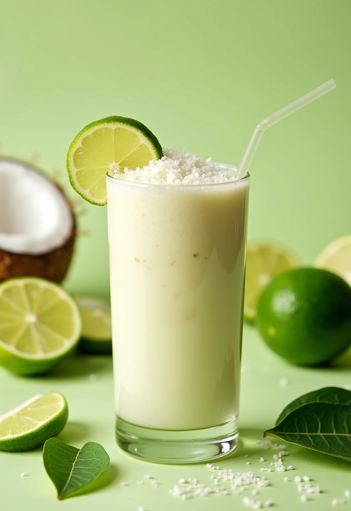 28 Gluten-Free Smoothies for Energy & Immunity - 24. Coconut Lime Smoothie
