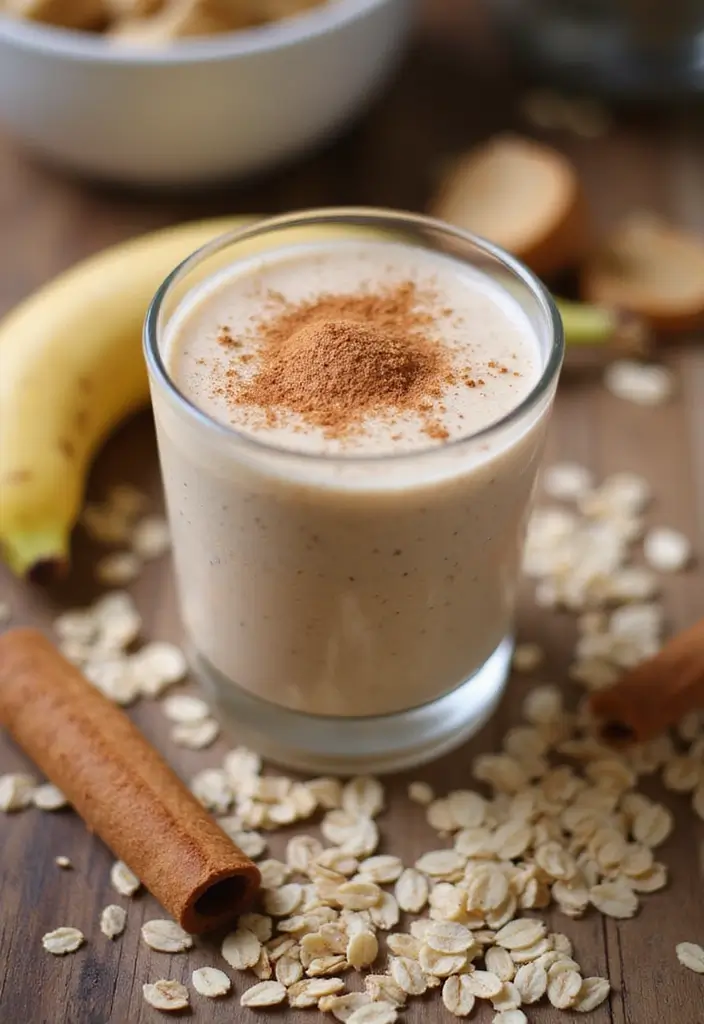 28 Gluten-Free Smoothies for Energy & Immunity - 25. Cinnamon Roll Smoothie