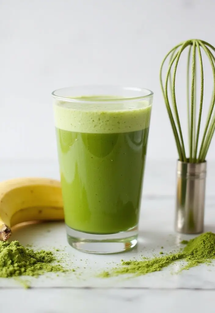 28 Gluten-Free Smoothies for Energy & Immunity - 7. Matcha Energy Booster Smoothie
