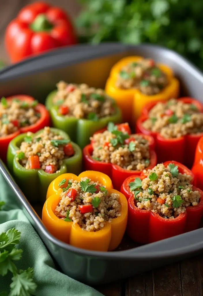 28 Gluten-Free Snack Recipes for On-the-Go Days - 21. Stuffed Bell Peppers
