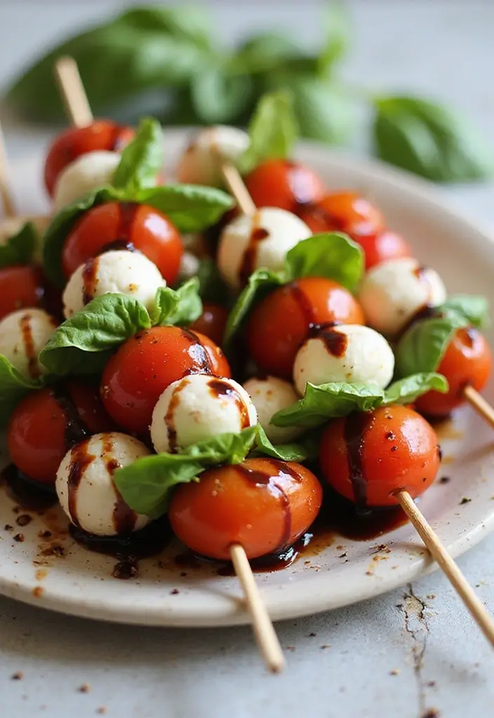 28 Gluten-Free Snack Recipes for On-the-Go Days - 24. Caprese Skewers