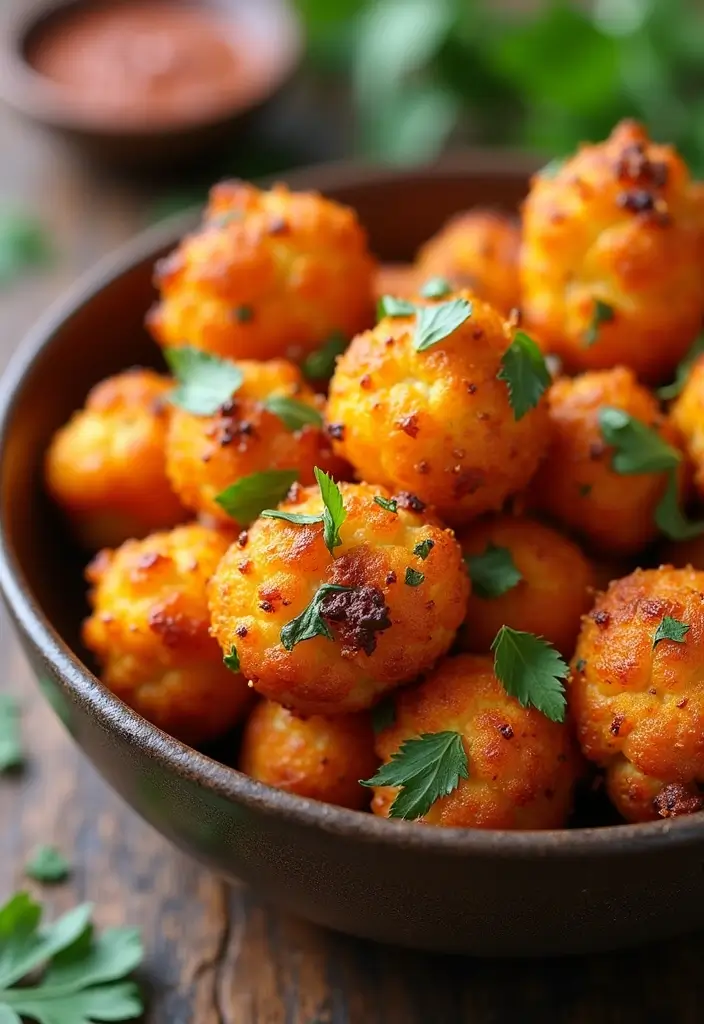 28 Gluten-Free Snack Recipes for On-the-Go Days - 25. Spicy Roasted Cauliflower Bites